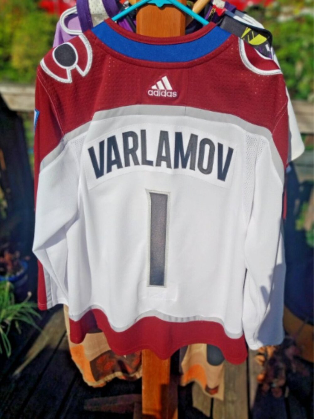 (50) Adidas Semyon Varlamov Colorado Avalanche NHL Hockey Jersey